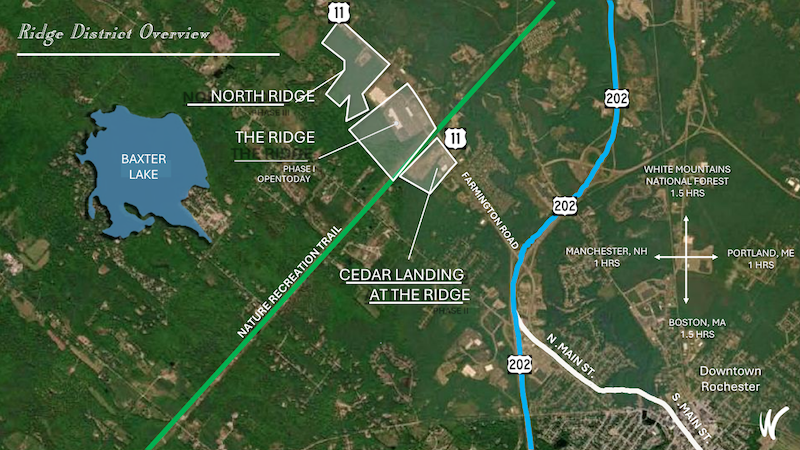 Map Of Cedar Landing And The Ridge In Rochester New Hampshire 2