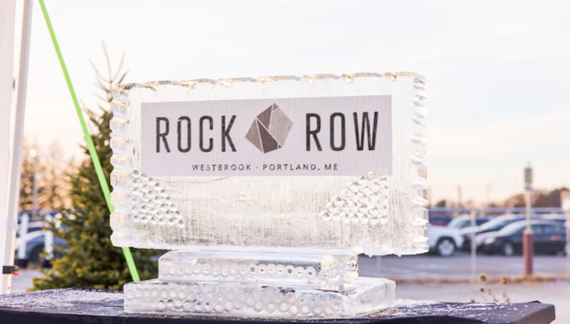Rock Row Holidays On The Rocks Ice Sculpture With Rr Logo
