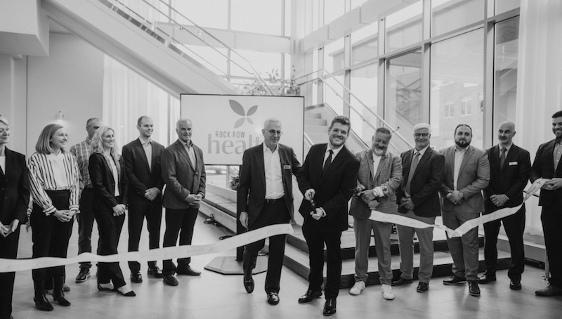 Grand opening ribbon cutting at Rock Row Health Campus